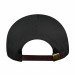 USA-made 6U Black-Dark Gray Chino baseball cap, back view, manufactured in Newark NJ