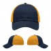USA-made 6U Navy-Athletic Gold Chino baseball cap, virtual view, manufactured in Newark NJ