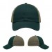 USA-made 6U Hunter Green-Khaki Chino baseball cap, virtual view, manufactured in Newark NJ
