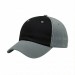 USA-made 6U Black-Light Gray Chino baseball cap, 3q view, manufactured in Newark NJ