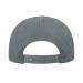 USA-made 6U Black-Light Gray Chino baseball cap, back view, manufactured in Newark NJ