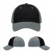 USA-made 6U Black-Light Gray Chino baseball cap, virtual view, manufactured in Newark NJ
