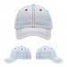 USA-made 6U White-Red Chino baseball cap, virtual view, manufactured in Newark NJ