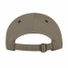 USA-made 6U Khaki-Black Chino baseball cap, back view, manufactured in Newark NJ