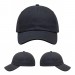 USA-made 6U Dark Gray-Black Chino baseball cap, virtual view, manufactured in Newark NJ