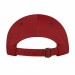 USA-made 6U Black-Red Chino baseball cap, back view, manufactured in Newark NJ