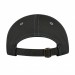 USA-made 6U Black-Light Gray Chino baseball cap, back view, manufactured in Newark NJ