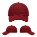 USA-made 6U Red-Black Chino baseball cap, virtual view, manufactured in Newark NJ