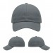USA-made 6U Light Gray Chino baseball cap, virtual view, manufactured in Newark NJ