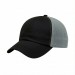 USA-made 6U Black-Light Gray Chino baseball cap, 3q view, manufactured in Newark NJ