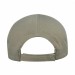 USA-made 6U Black-Light Gray Chino baseball cap, back view, manufactured in Newark NJ