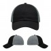 USA-made 6U Black-Light Gray Chino baseball cap, virtual view, manufactured in Newark NJ