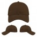 USA-made 6L Brown Brushed Denim baseball cap, virtual view, manufactured in Newark NJ