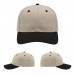 USA-made 6S Putty-Black Brushed Denim baseball cap, virtual view, manufactured in Newark NJ