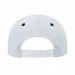 USA-made 6S White-Navy Brushed Denim baseball cap, back view, manufactured in Newark NJ