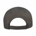 USA-made 6S Dark Gray Brushed Denim baseball cap, back view, manufactured in Newark NJ