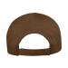 USA-made 6S Brown Brushed Denim baseball cap, back view, manufactured in Newark NJ