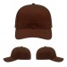 USA-made 6S Brown Brushed Denim baseball cap, virtual view, manufactured in Newark NJ