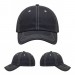USA-made 6U Dark Gray-White Brushed Denim baseball cap, virtual view, manufactured in Newark NJ