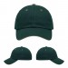 USA-made 6U Hunter Green-Khaki Brushed Denim baseball cap, virtual view, manufactured in Newark NJ