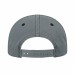 USA-made 6U Light Gray-Black Brushed Denim baseball cap, back view, manufactured in Newark NJ