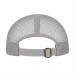 USA-made 6H Light Gray-White Chino baseball cap, back view, manufactured in Newark NJ