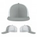USA-made 6H Light Gray-White Chino baseball cap, virtual view, manufactured in Newark NJ
