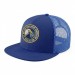 USA-made 6H Royal Blue Chino baseball cap, decorated view, manufactured in Newark NJ