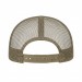 USA-made 6L Light Blue-Khaki Chino baseball cap, back view, manufactured in Newark NJ