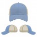 USA-made 6L Light Blue-Khaki Chino baseball cap, virtual view, manufactured in Newark NJ