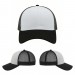USA-made 6L White-Black Chino baseball cap, virtual view, manufactured in Newark NJ