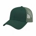 USA-made 6L Hunter Green Chino baseball cap, 3q view, manufactured in Newark NJ