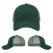 USA-made 6L Hunter Green Chino baseball cap, virtual view, manufactured in Newark NJ