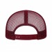USA-made 6L Red Chino baseball cap, back view, manufactured in Newark NJ