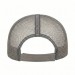 USA-made 6L Light Gray-Navy Chino baseball cap, back view, manufactured in Newark NJ