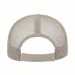 USA-made 6L Black-White Chino baseball cap, back view, manufactured in Newark NJ