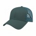 USA-made 6L Hunter Green Chino baseball cap, 3q view, manufactured in Newark NJ