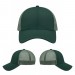 USA-made 6L Hunter Green Chino baseball cap, virtual view, manufactured in Newark NJ