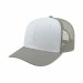 USA-made 6S White-Light Gray Chino baseball cap, 3q view, manufactured in Newark NJ
