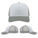 USA-made 6S White-Light Gray Chino baseball cap, virtual view, manufactured in Newark NJ