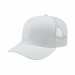 USA-made 6S White Chino baseball cap, 3q view, manufactured in Newark NJ