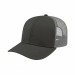 USA-made 6S Dark Gray-Light Gray Chino baseball cap, 3q view, manufactured in Newark NJ