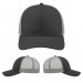 USA-made 6S Dark Gray-Light Gray Chino baseball cap, virtual view, manufactured in Newark NJ