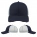 USA-made 6S Navy-White Chino baseball cap, virtual view, manufactured in Newark NJ