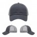 USA-made 6U Heather Gray-Light Gray Chino baseball cap, virtual view, manufactured in Newark NJ
