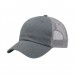 USA-made 6U Light Gray Chino baseball cap, 3q view, manufactured in Newark NJ