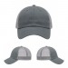 USA-made 6U Light Gray Chino baseball cap, virtual view, manufactured in Newark NJ