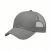 USA-made 6U Light Gray Chino baseball cap, 3q view, manufactured in Newark NJ