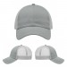 USA-made 6U Light Gray Chino baseball cap, virtual view, manufactured in Newark NJ