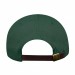 USA-made 6H Hunter Green Cotton Duck baseball cap, back view, manufactured in Newark NJ